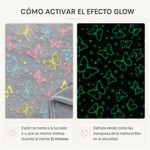 Frazada Infantil con Diseño de Mariposas que Brillan en la Oscuridad de 101 X 127 cm