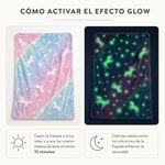 Frazada Infantil con Diseño de Unicornios que Brillan en la Oscuridad de 101 X 127 cm