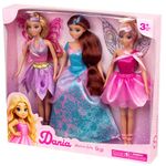 Set de 3 Muñecas Dania de 12 plg con Vestidos y Alas Fantasía Multicolor