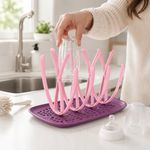 Escurridor para Pachas con Base de Secado Color Rosado