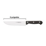 Cuchillo Ultracorte 6 Plg con Hoja de Acero Inoxidable y Mango Color Negro
