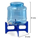 Porta Garrafón de 3 Galones con Base y Llave Dispensadora Azul