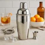 Coctelera de Acero Inoxidable con Tapadera Medidora de 16 oz