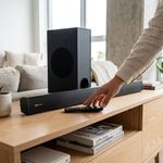 Barra de Sonido BoomBar Air KSB-301 2.1 Bluetooth 200 W con Subwoofer Inalámbrico Negro