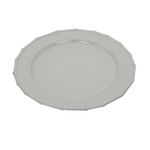 Plato Base Diseño Clásico Borde Decorativo Blanco 33 x 33 cm
