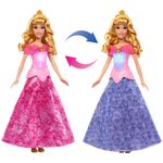 Muñeca Disney Princess Aurora con Vestido Transformable Rosado a Azul y Luces