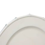 Plato Base Diseño Clásico Borde Decorativo Blanco 33 x 33 cm
