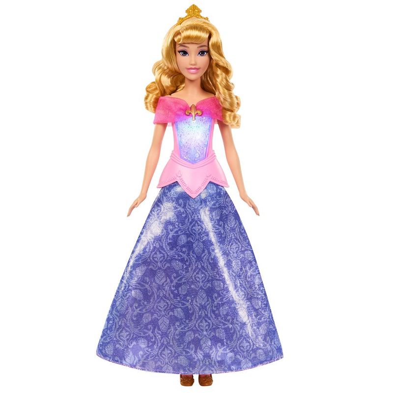 Muñeca Disney Princess Aurora con Vestido Transformable Rosado a Azul y Luces