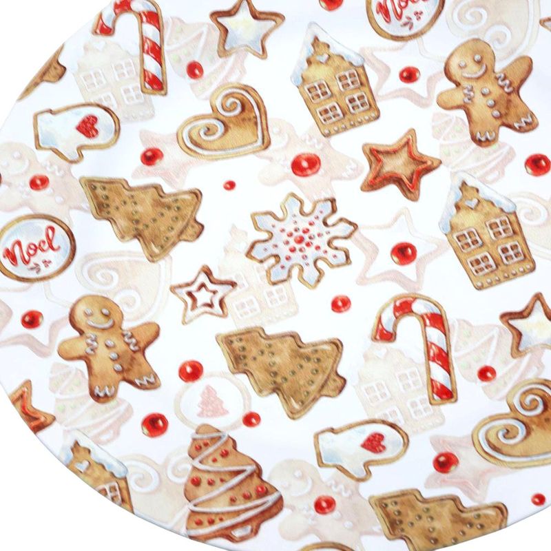 Plato Base Decorativo Diseño Galletas Navideñas Multicolor 33 x 33 cm