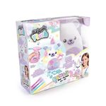 Peluche con Aerógrafo Osito Kawaii Personalizable Color Blanco y Lila
