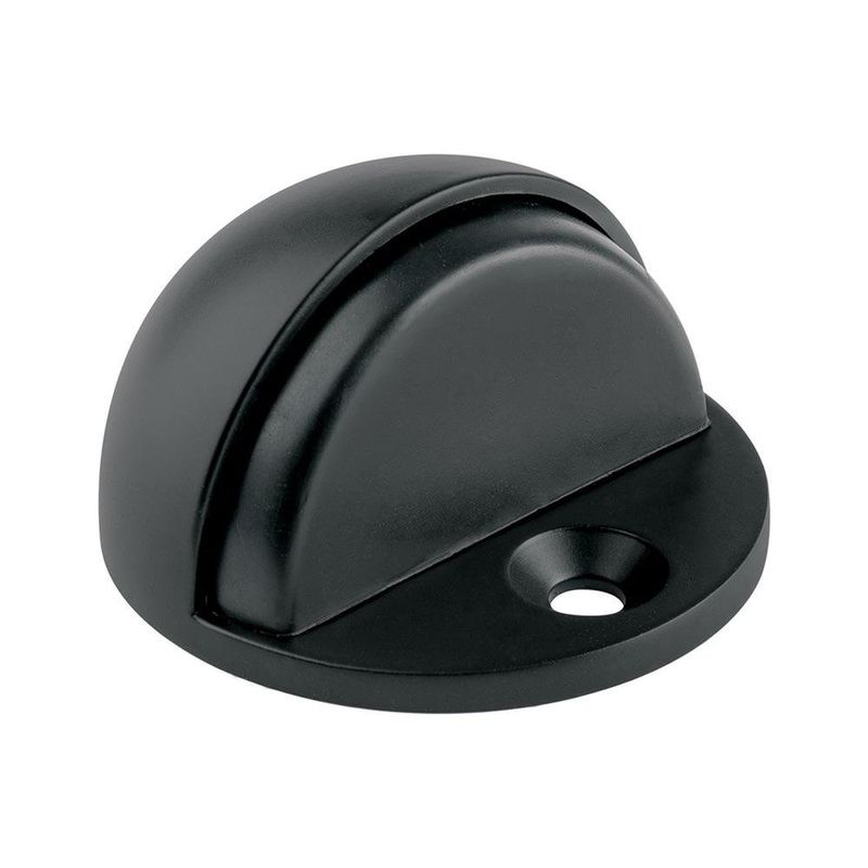 Tope Metálico Tipo Domo con Protección de Hule para Puerta Color Negro