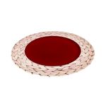 Plato Base Decorativo Trenzado 33 x 33 cm Rojo