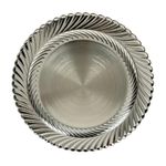 Plato Base Decorativo con Espiral Relieve 33 x 33 x 2 cm Champán
