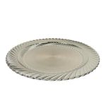 Plato Base Decorativo con Espiral Relieve 33 x 33 x 2 cm Champán