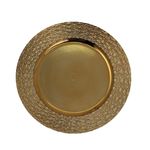 Plato Base Decorativo Trenzado Dorado 33 x 33 cm