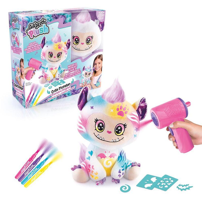 Peluche con Aerógrafo Cutie Monster Personalizable Multicolor