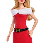 Muñeca Barbie Edición Navidad con Vestido Festivo y Regalo