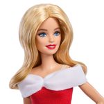 Muñeca Barbie Edición Navidad con Vestido Festivo y Regalo