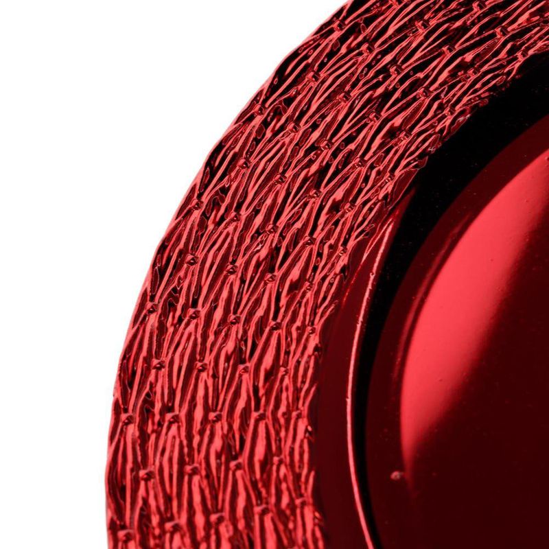 Plato Base Decorativo Trenzado Rojo 33 x 33 cm