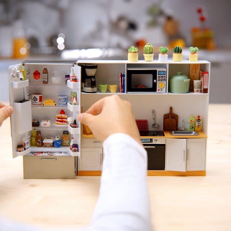 Set Infantil de Cocina en Miniatura con Refrigerador y Accesorios
