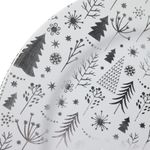 Plato Base Navideño con Diseño Invernal 33 x 33 cm Plateado