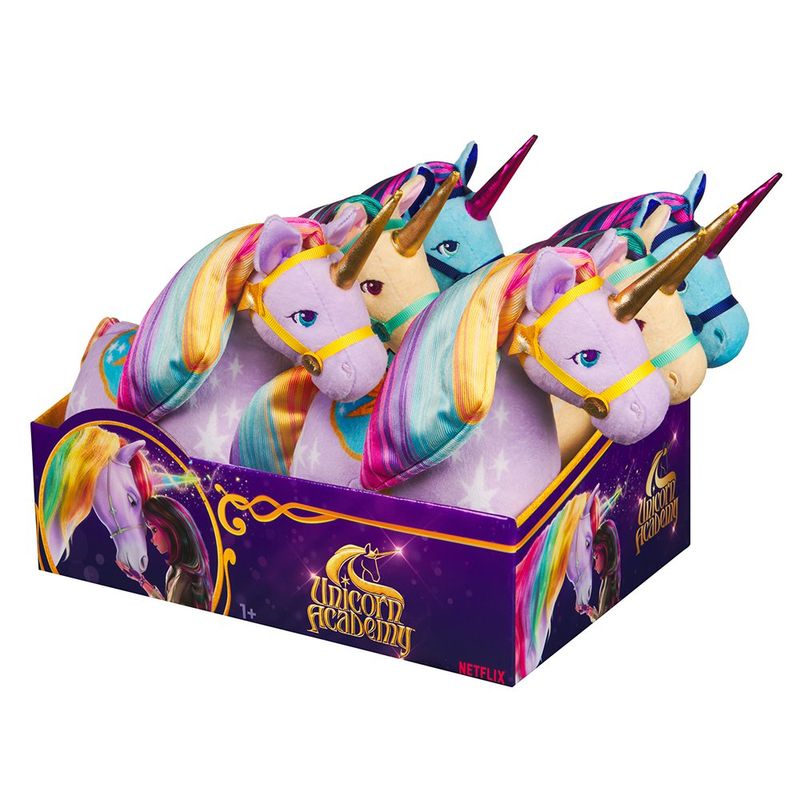 Peluche de Unicorn Academy Coleccionable con Melena Arcoíris - Colores Surtidos