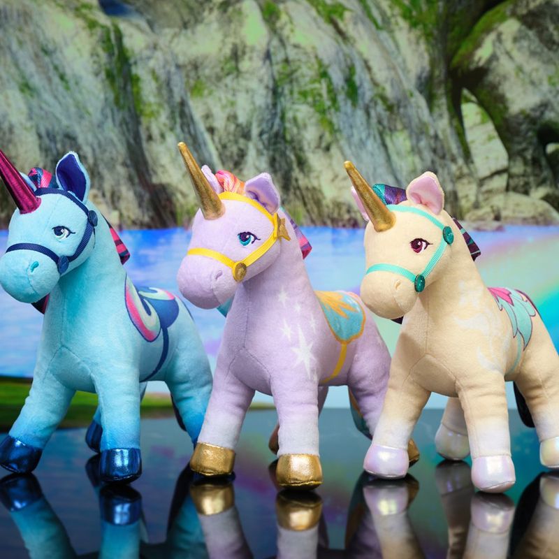 Peluche de Unicorn Academy Coleccionable con Melena Arcoíris - Colores Surtidos
