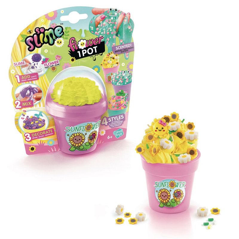 Maceta de Slime Perfumado Flower 1 Pot Colores Surtidos