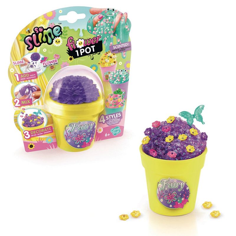Maceta de Slime Perfumado Flower 1 Pot Colores Surtidos