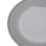 Plato Base Decorativo Escarchado Plateado 33 x 33 cm