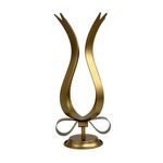 Portavelas Decorativo de Metal Dorado con Diseño Minimalista 33 cm