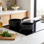 Set de Cacerola de 14 cm y Sartén de 18 cm de Aluminio Color Negro