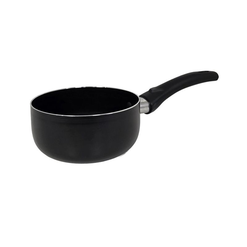 Set de Cacerola de 14 cm y Sartén de 18 cm de Aluminio Color Negro