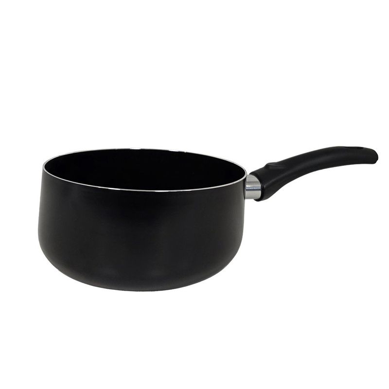 Set de Cacerola de 14 cm y Sartén de 18 cm de Aluminio Color Negro