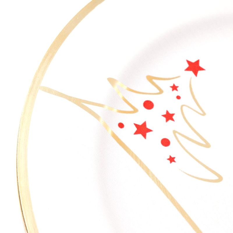Plato Base Navideño con Diseño de Árbol Dorado 33 x 33 cm