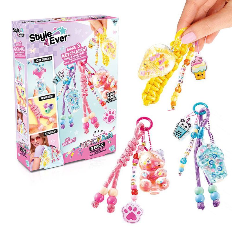 Kit de Creación de Llaveros Style 4 Ever DIY Keychain 3 Pack