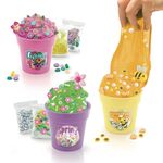 Kit de Creativo de 3 Macetas de Slime Perfumado Flower Multicolor