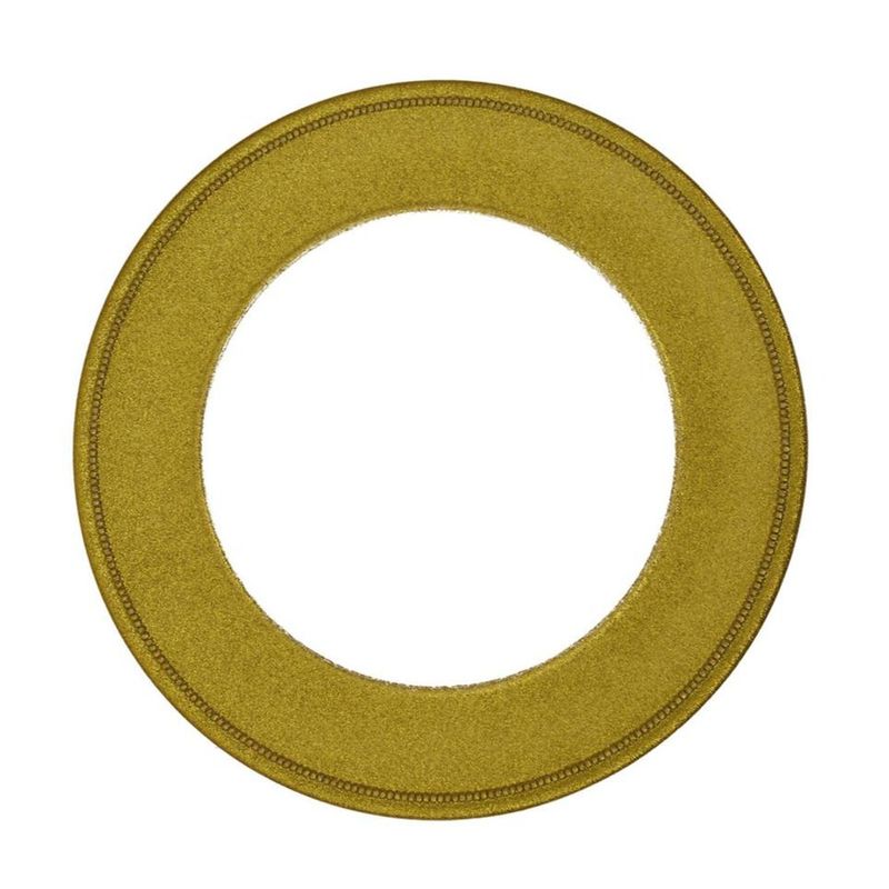 Plato Base Decorativo Borde Escarchado Dorado 33 x 33 cm