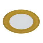 Plato Base Decorativo Borde Escarchado Dorado 33 x 33 cm