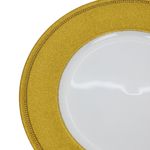 Plato Base Decorativo Borde Escarchado Dorado 33 x 33 cm