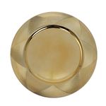 Plato Base Decorativo Texturizado Dorado 33 x 33 cm