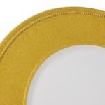 Plato Base Decorativo Borde Escarchado Dorado 33 x 33 cm