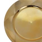 Plato Base Decorativo Texturizado Dorado 33 x 33 cm