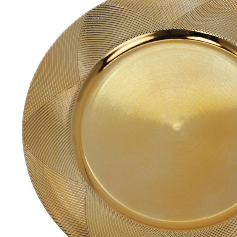 Plato Base Decorativo Texturizado Dorado 33 x 33 cm
