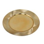 Plato Base Decorativo Texturizado Dorado 33 x 33 cm