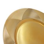 Plato Base Decorativo Texturizado Dorado 33 x 33 cm