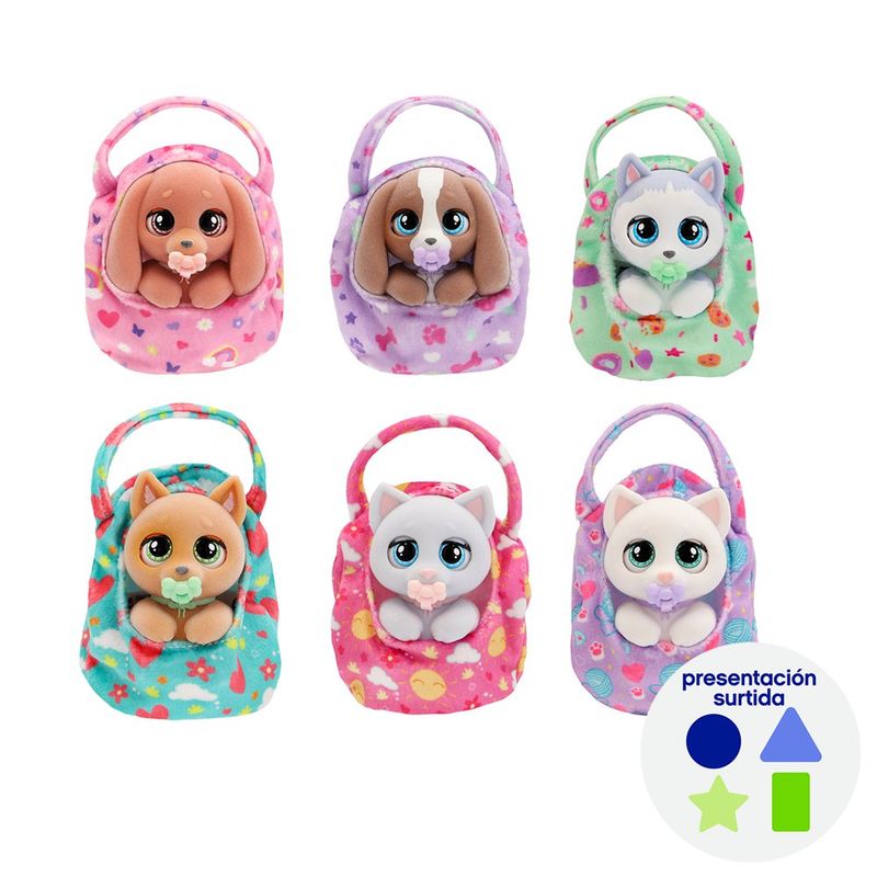 Juguete Infantil Mascota Baby Paws Tiny con Bolsa de Transporte de 7 cm - Diseños Surtidos