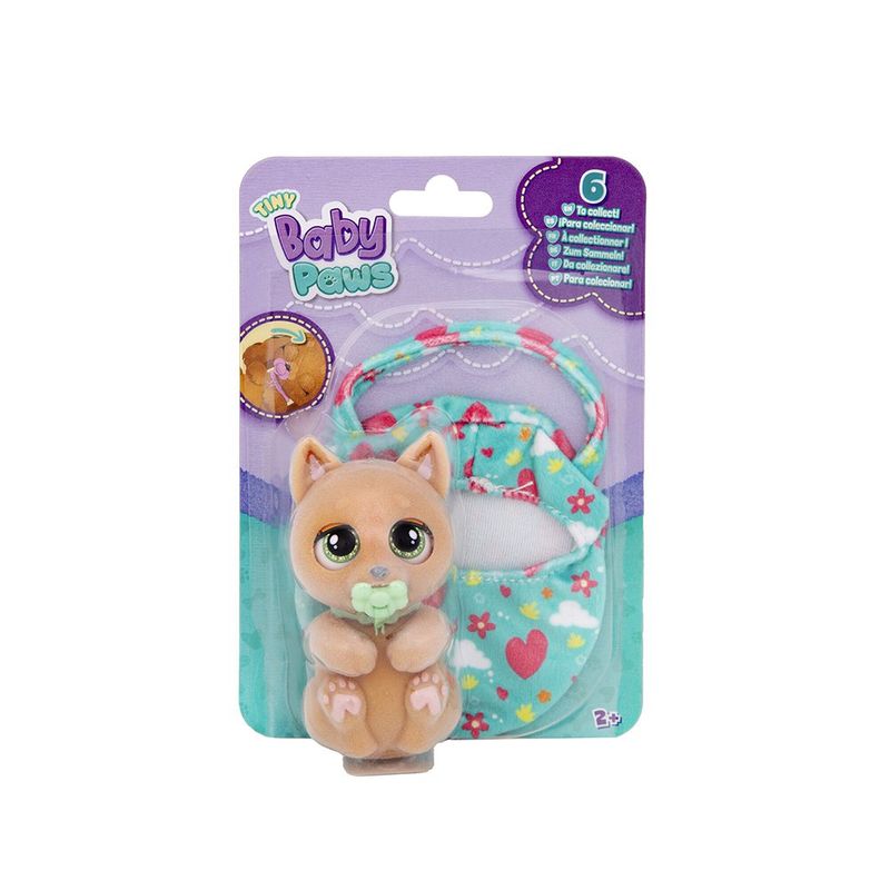 Juguete Infantil Mascota Baby Paws Tiny con Bolsa de Transporte de 7 cm - Diseños Surtidos