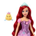 Muñeca Disney Princess Ariel con Transformación de Humana a Sirena con Flounder y Accesorios