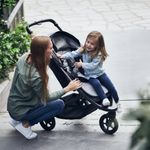 Carruaje Compacto Spring para Paseo 32 x 45 x 76 cm Negro con Gris Melange
